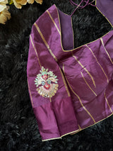 Plum Color Poona Silk