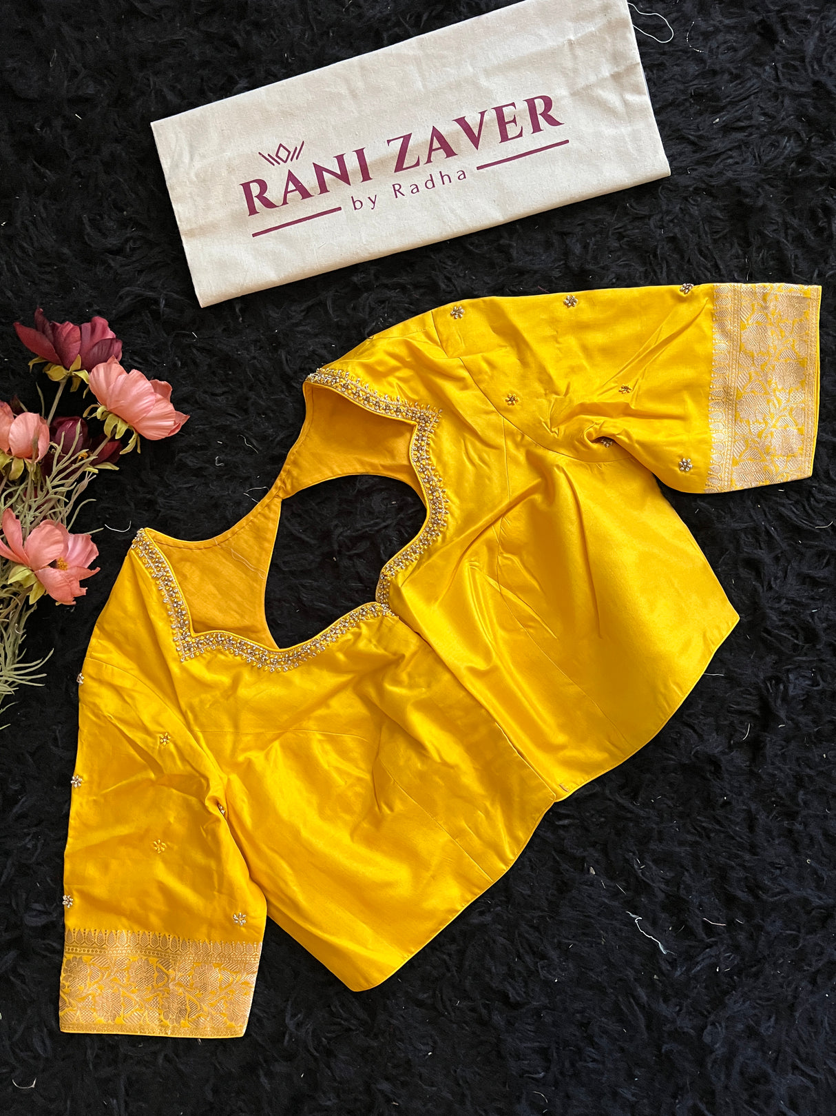 Yellow Banaras Katan Silk
