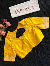 Yellow Banaras Katan Silk