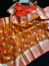 Rust Venkatagiri Pure SIlk Handloom