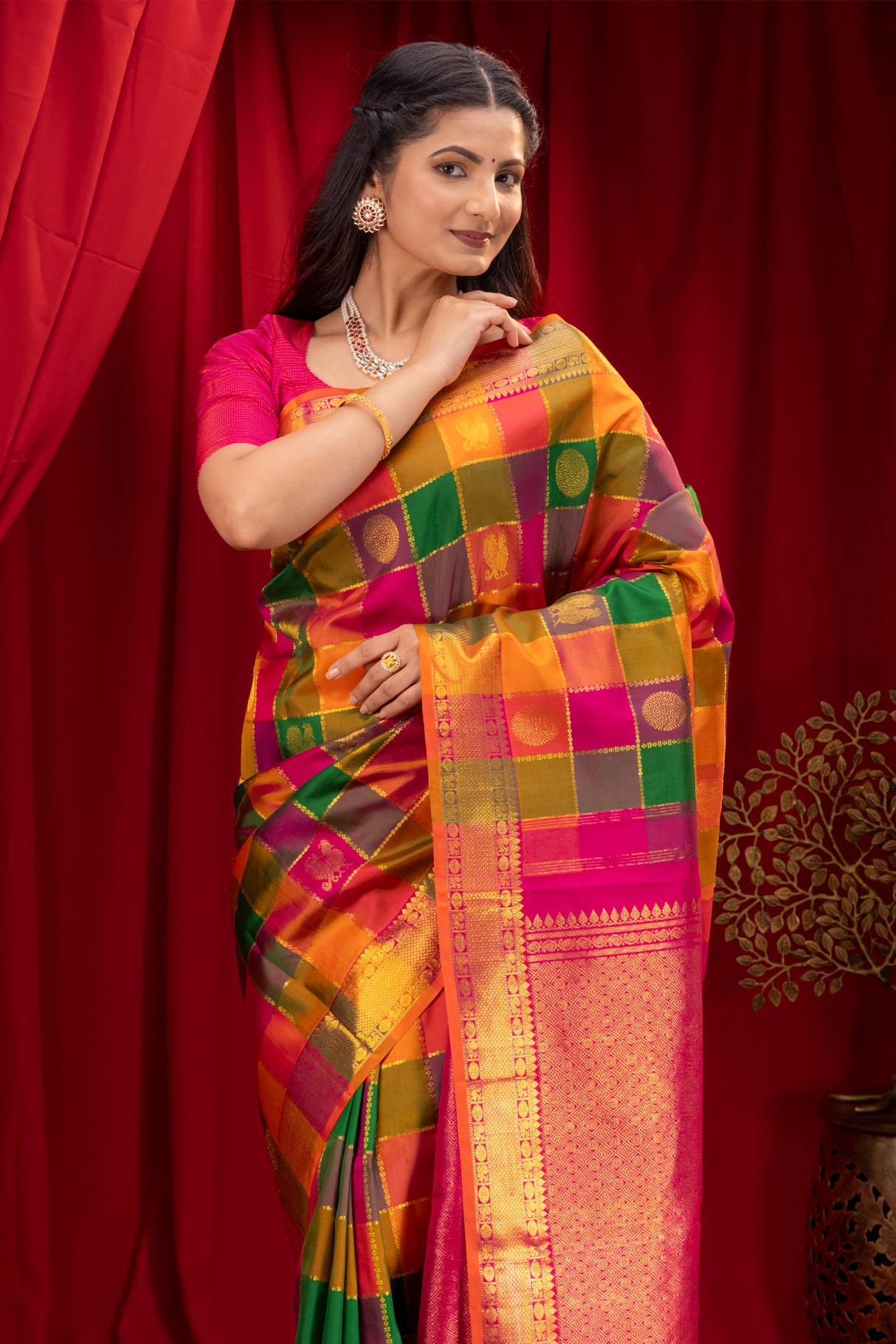  Gadwal Handloom Pure Silk Saree