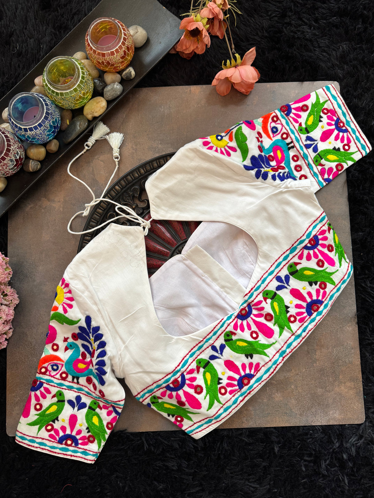 White Hand Embroidered Blouse 38