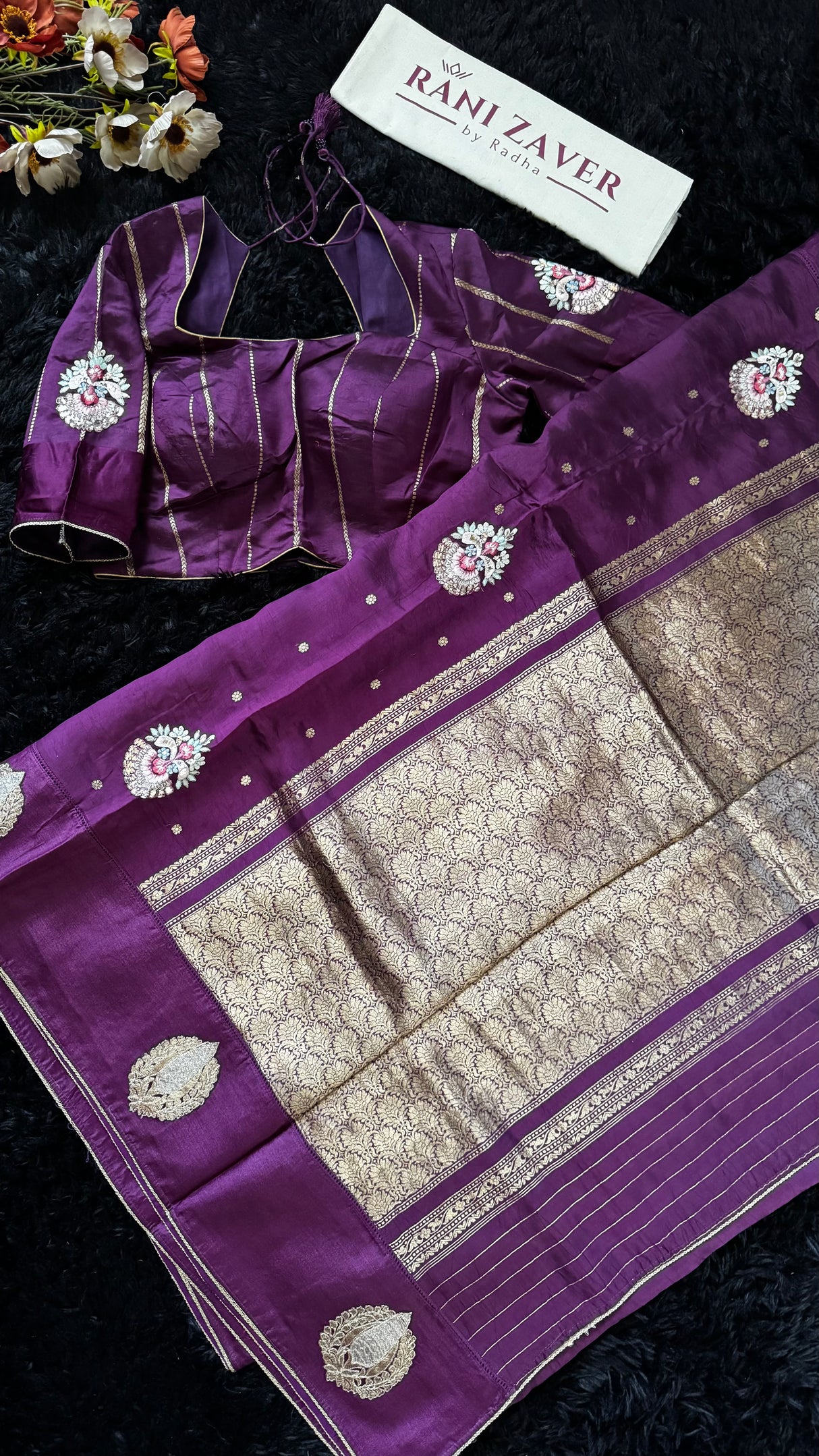 Plum Color Poona Silk
