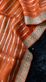Rust Orange Pure Organza