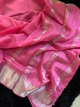 Bubblegum Pink Mangalgiri Pattu