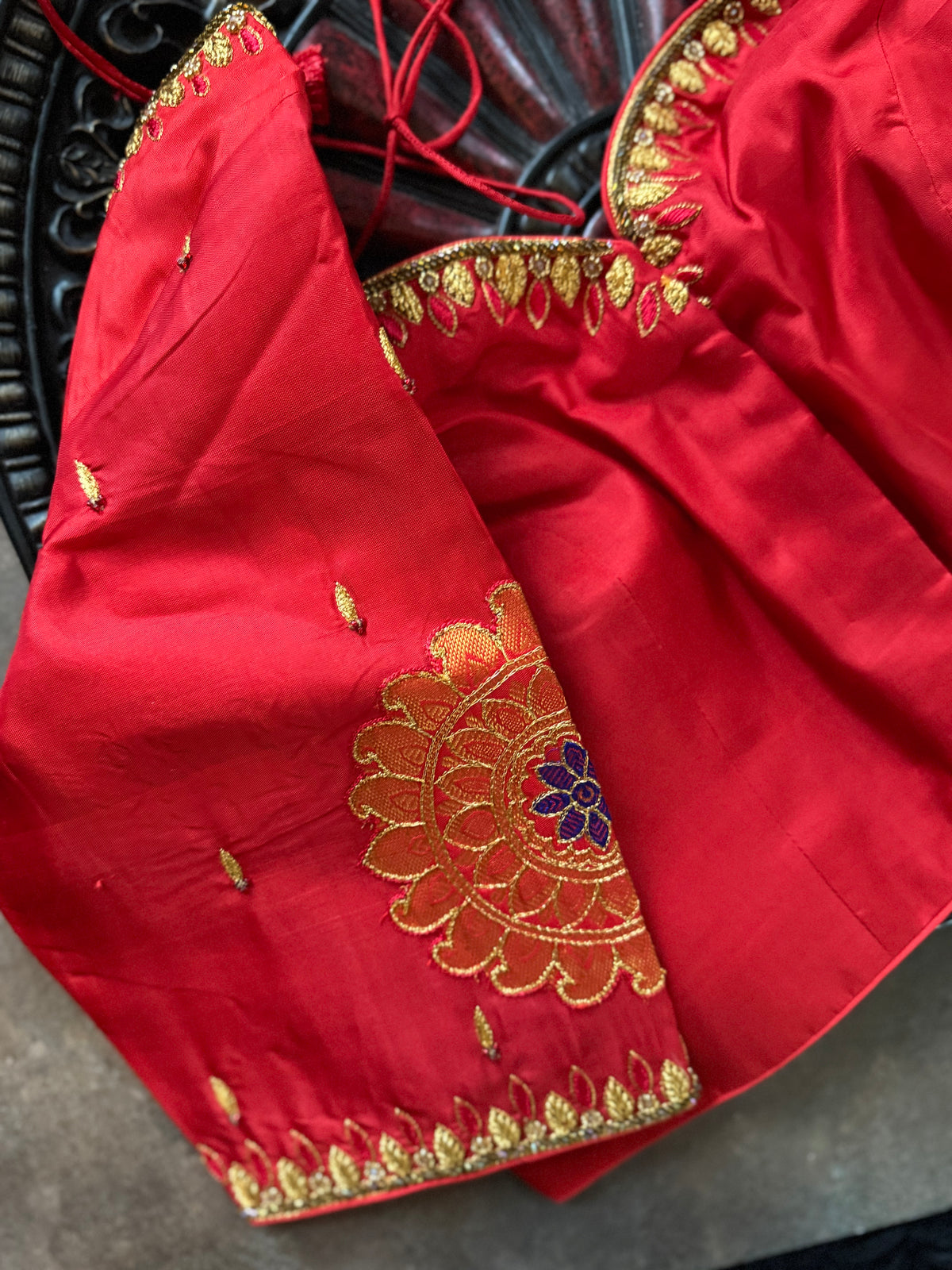 Red Maharani Paithani Handloom Pure Silk