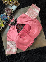 Navy salmon Banaras Raw Mango Silk