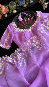 Lavender Embroidered Organza