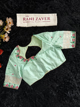 Aquamarine Pure Banaras Katan Silk