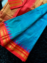 Ananda Blue Chilli Red Ilkal Pure Silk