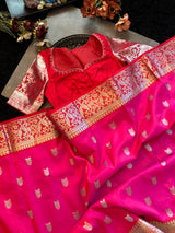 Pink Venkatagiri Pure SIlk Handloom
