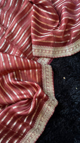 Terracota Deep Rust Pure Organza