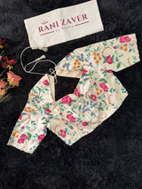 Cream Cross Stitch Floral Embroidered Blouse 38