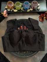 Black Tissue Closed Shoulder Sleeveless Blouse 36