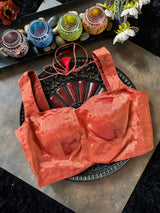 Rust Tissue Sleeveless Blouse 38