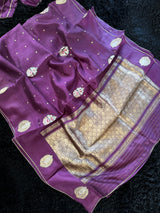 Plum Color Poona Silk