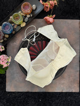 Ivory Satin  Sleeveless Blouse 38