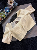 Beige Embroidered Banaras Kora
