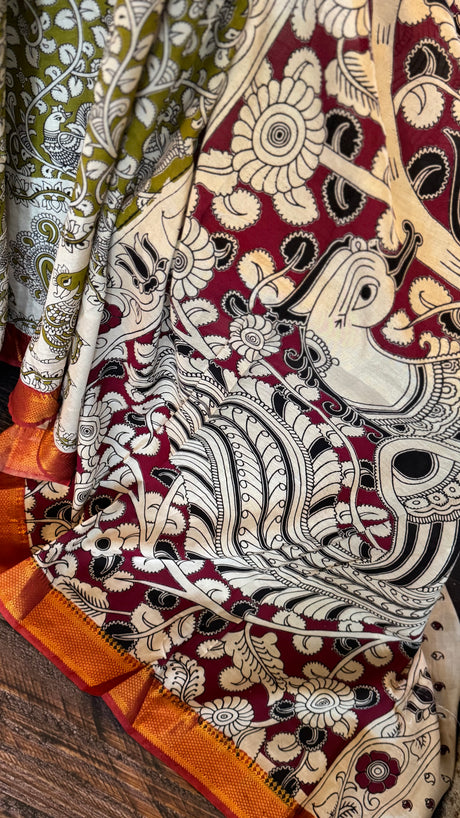 Kalamkari Chinuri Silk