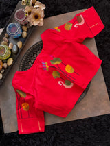 Red Handloom Paithani Pure Silk 38
