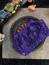Purple Sequins Spaghetti Strap Blouse 38