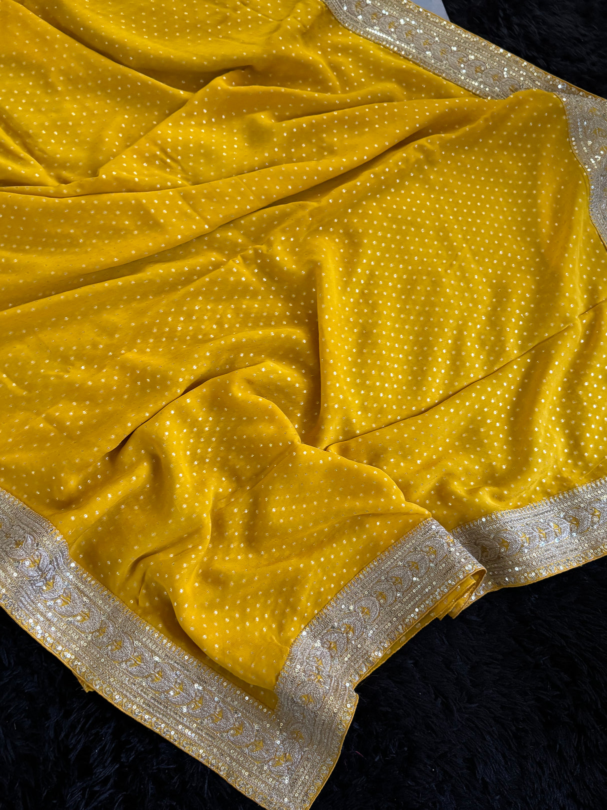 Yellow Georgette With Sabyasachi Borders