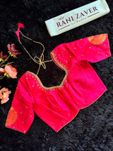 Strawberry Pink/Red Maharani Paithani
