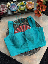 Teal Tissue Sleeveless Blouse 36