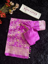 Pink Pure Banaras Katan Silk