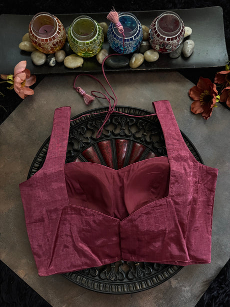 Flamingo Pink Tissue Sleeveless Blouse 36