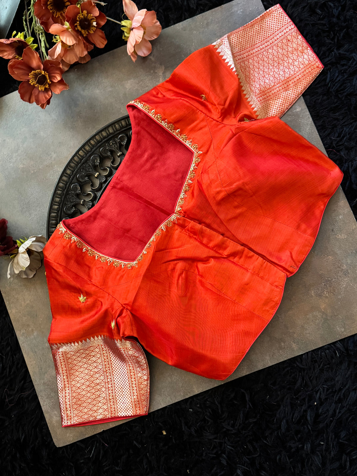 Rust Venkatagiri Pure SIlk Handloom