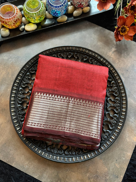 Maroon Mangalagiri Pattu