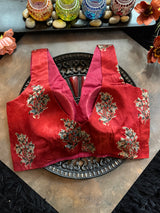 Ajrakh Modal V Neck Sleeveless Blouse 40