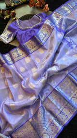 Lavender Venkatagiri Pure SIlk Handloom