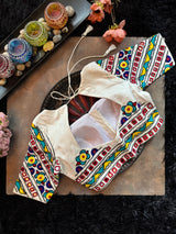 White Hand Embroidered Blouse 36