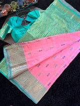 Pink Venkatagiri Pure SIlk Handloom