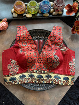 Ajrakh Modal V Neck Sleeveless Blouse 40