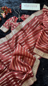 Terracota Deep Rust Pure Organza
