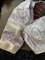 Red Lilac Banaras Raw Mango Silk