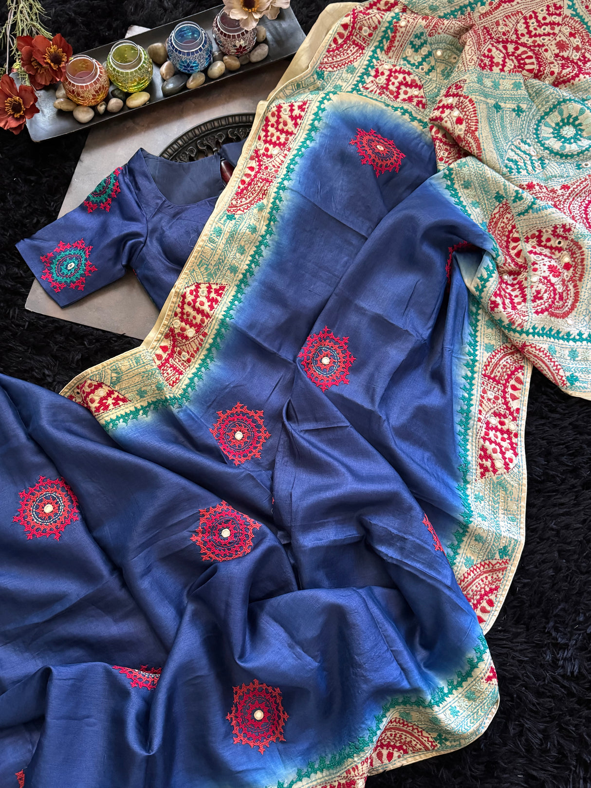 Blue Gachi Lambani Kutch Work