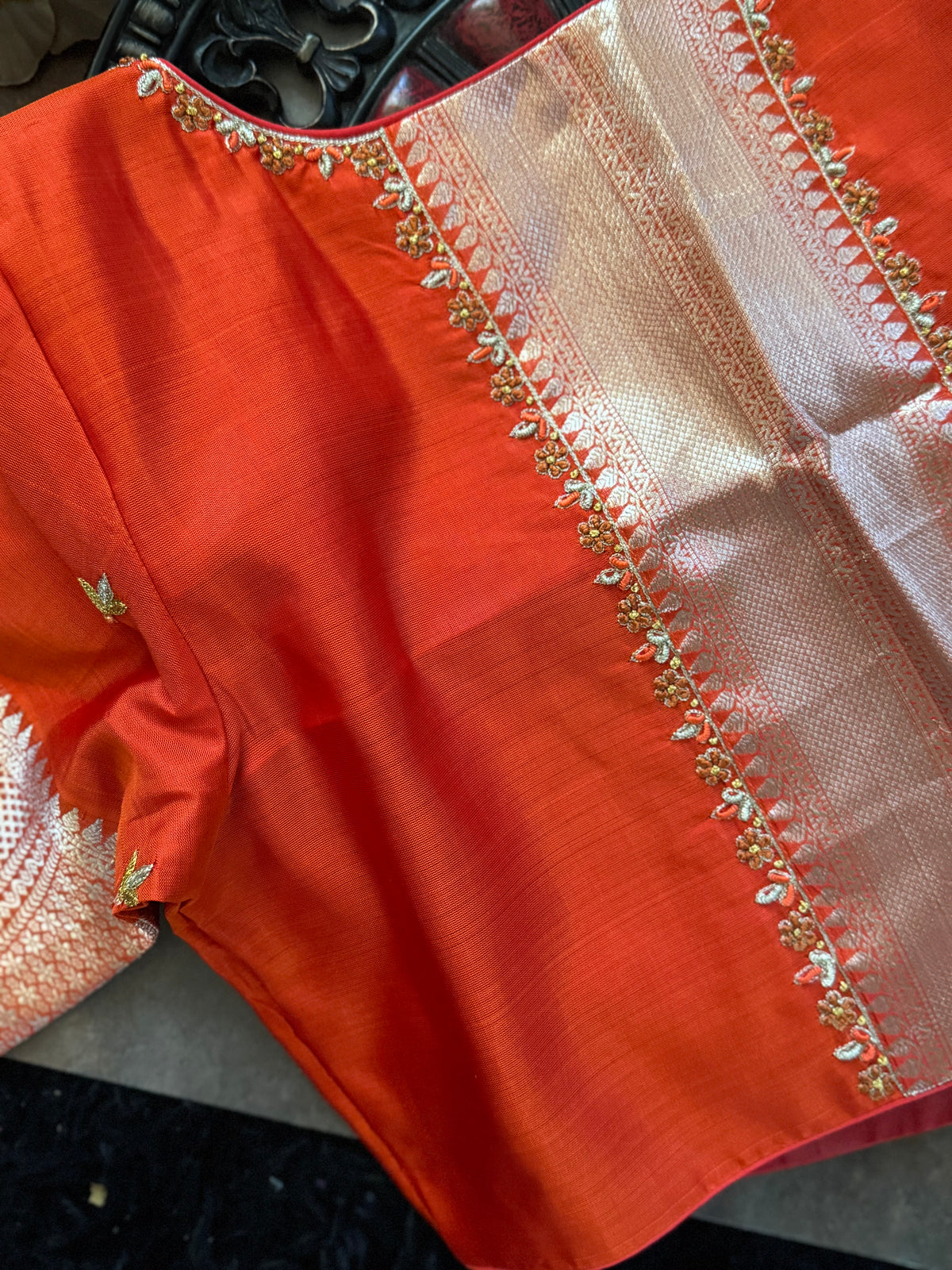 Rust Venkatagiri Pure SIlk Handloom