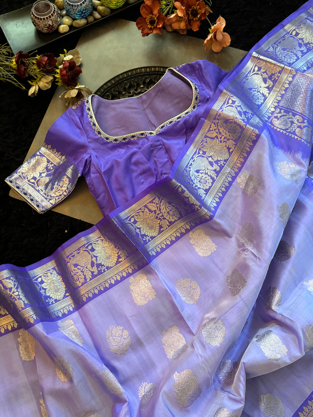 Lavender Venkatagiri Pure SIlk Handloom