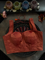 Rust Tissue Sleeveless Blouse 36