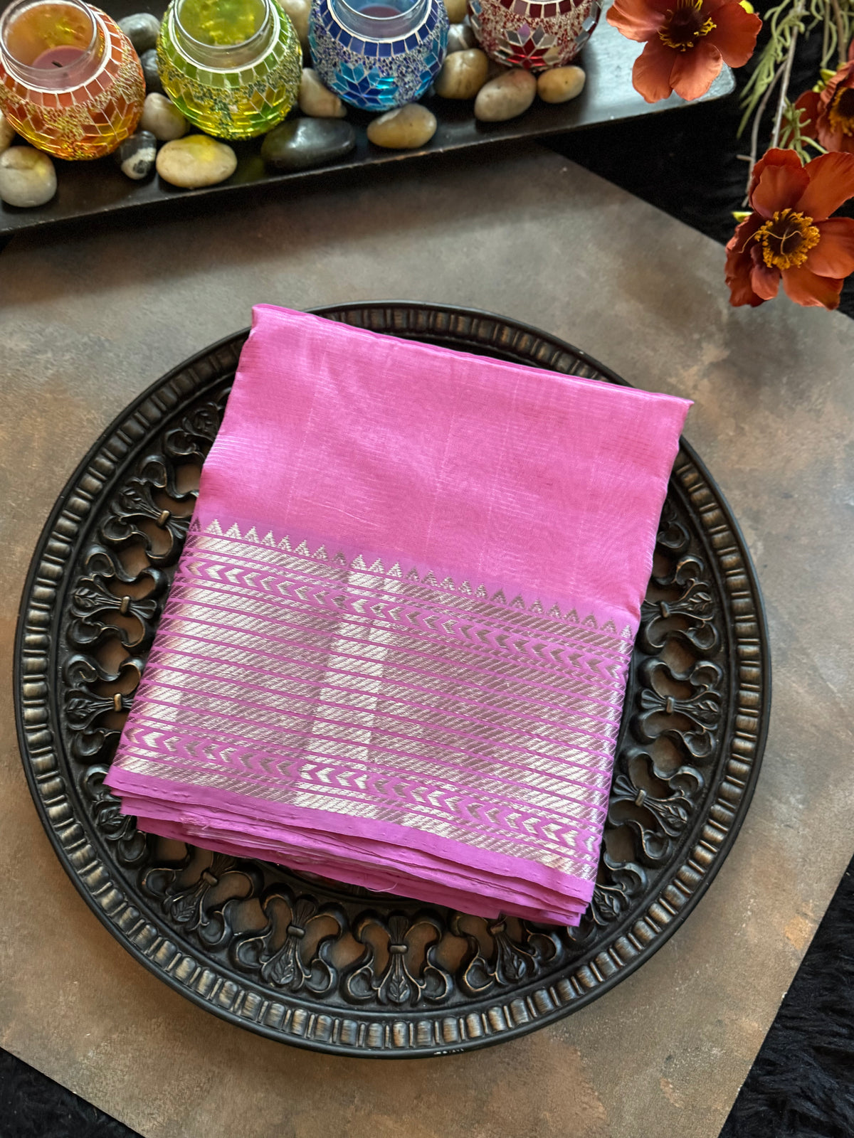 Lavender Pink Mangalagiri Pattu