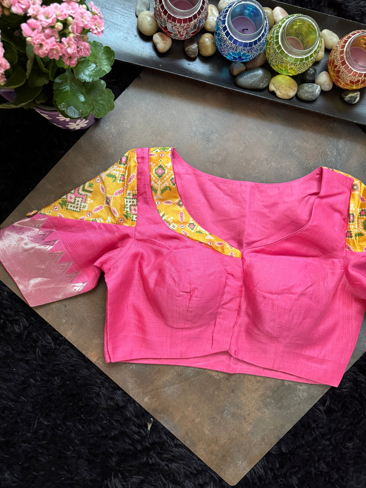 Bubblegum Pink Mangalgiri Pattu
