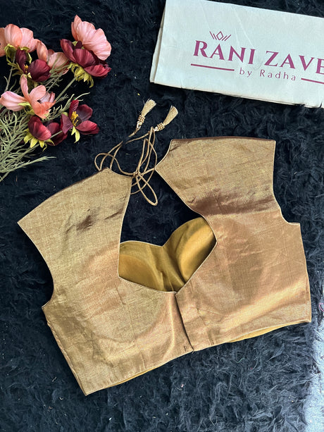 Brass Gold Tissue Blouse 36