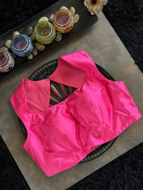 Pink Silk Closed Shoulder blouse 38