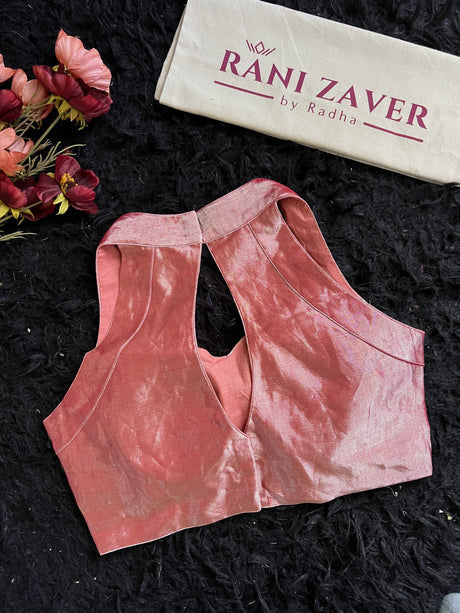 Pink Tissue Halter Blouse 36