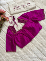 Magenta Raw Silk Blouse 38