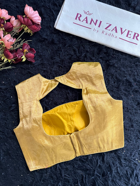Mustard yellow Gold Tissue Blouse 34